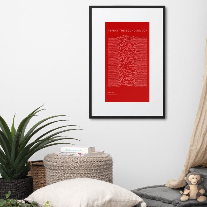 Religious Christmas Poster - Joy Division - Repeat the Sounding Joy - Vertical Matte Paper Framed Poster